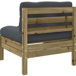 vidaXL - Tuinbanken zonder armleuninge - Bruin - Hout - 2 stuks Online