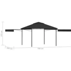 vidaXL - Tuinhuisje - Antraciet - Polyester New