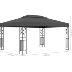 vidaXL - Tuinhuisje - Antraciet - Stof New