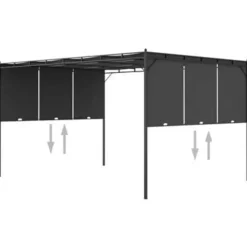 vidaXL - Tuinhuisje - Antraciet - Polyester - 4 x 3 x 2.25 m Hot