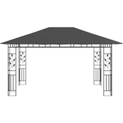 vidaXL - Tuinhuisje - Antraciet - Stof - 4 x 3 x 2.73 m Online