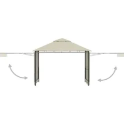 vidaXL - Tuinhuisje - Crème - Stof Sale