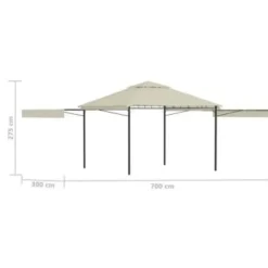 vidaXL - Tuinhuisje - Crème - Stof Sale