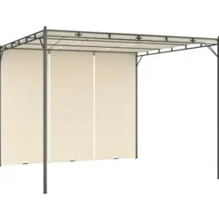vidaXL - Tuinhuisje - Crème - Stof - 3 x 3 x 2.25 m