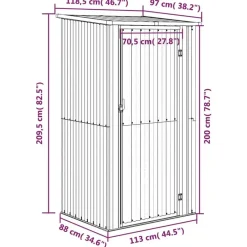 vidaXL - Tuinhuisje - Groen - Staal Discount