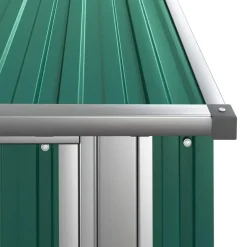 vidaXL - Tuinhuisje - Groen - Staal Discount