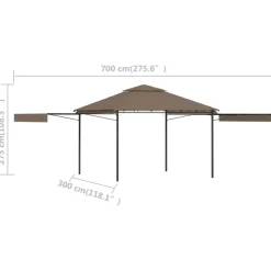 vidaXL - Tuinhuisje - Taupe - Polyester Outlet