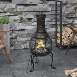 vidaXL - Tuinkachel - Zwart - Staal Discount