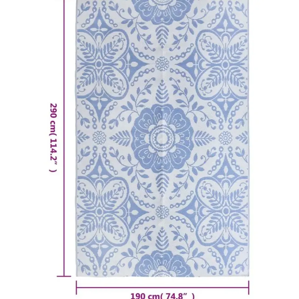 vidaXL - Tuinkleed - Blauw - Polyetheen - 190 x 290 cm Online