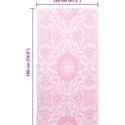 vidaXL - Tuinkleed - Roze - Polyetheen - 120 x 180 cm New