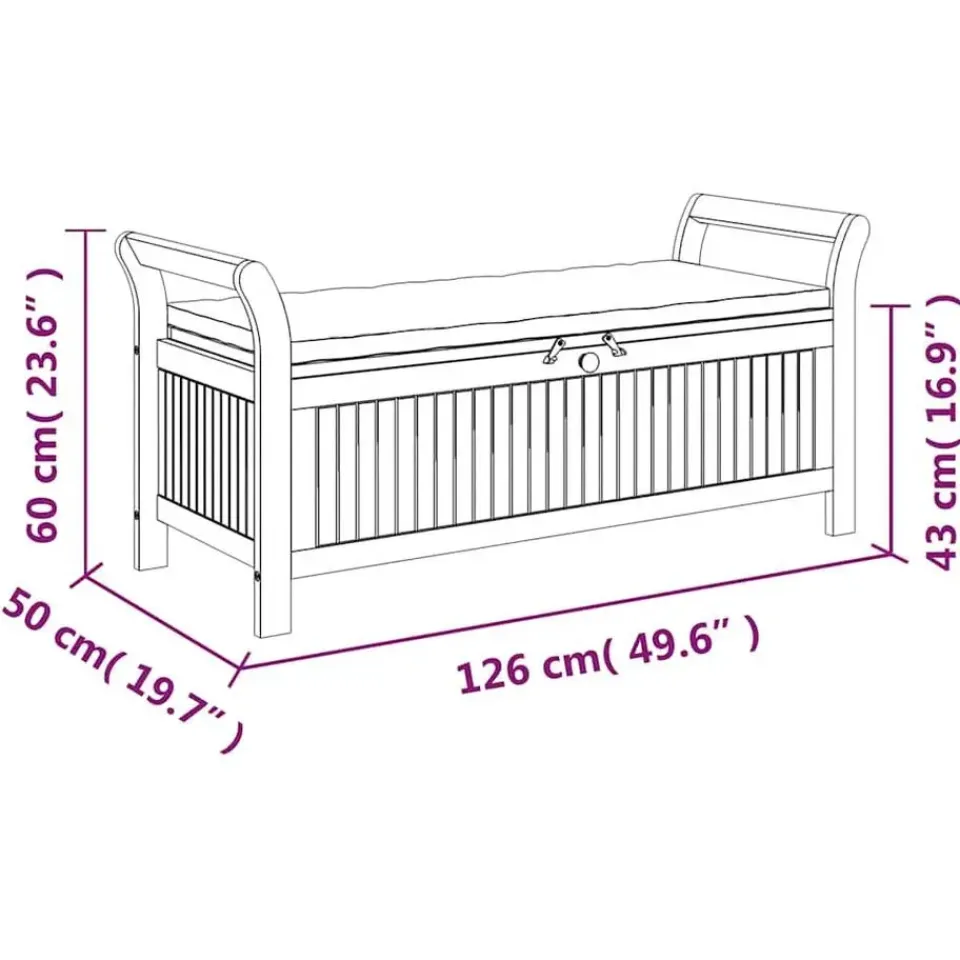 vidaXL - Tuinopbergbank - Bruin - Hout Outlet