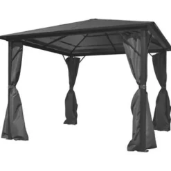 vidaXL - Tuinpaviljoen - Antraciet - Stof - 300 x 300 cm Outlet