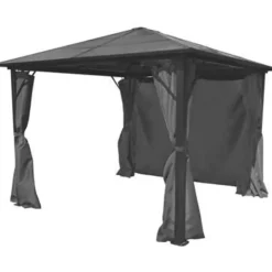 vidaXL - Tuinpaviljoen - Antraciet - Stof - 300 x 300 cm Outlet