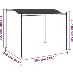 vidaXL - Tuinpaviljoen - Antraciet - Stof - 2 stuks Sale