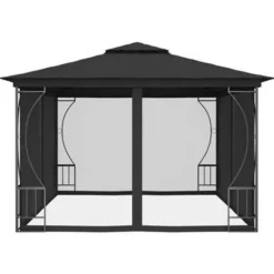 vidaXL - Tuinpaviljoen - Antraciet - Stof Online