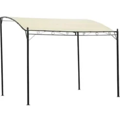 vidaXL - Tuinpaviljoen - Crème - Stof - 2 stuks Sale