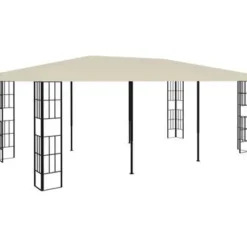 vidaXL - Tuinpaviljoen - Crème - Stof - 3 x 6 m Discount