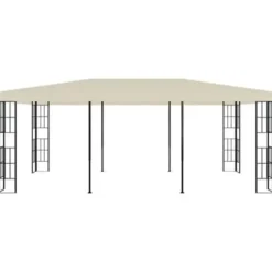 vidaXL - Tuinpaviljoen - Crème - Stof - 3 x 6 m Discount