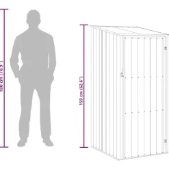 vidaXL - Tuinschuur - Antraciet - Staal Online