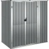 vidaXL - Tuinschuur - Grijs - Staal Best