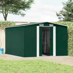 vidaXL - Tuinschuur - Groen - Staal Best