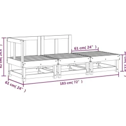 vidaXL - Tuinset - Bruin - Douglashout