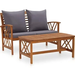 vidaXL - Tuinset - Grijs - Hout Online