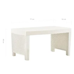 vidaXL - Tuinset - Wit - Kunststof Discount