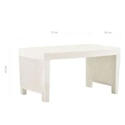 vidaXL - Tuinset - Wit - Kunststof Discount