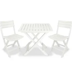 vidaXL - Tuinset - Wit - Kunststof Online