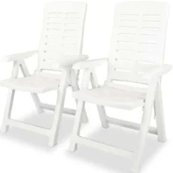 vidaXL - Tuinset - Wit - Kunststof Clearance