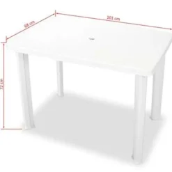 vidaXL - Tuinset - Wit - Kunststof Clearance