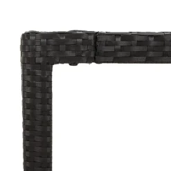 vidaXL - Tuinset - Zwart - Poly rattan - 190 cm - 7 stuks - Met kussens Outlet