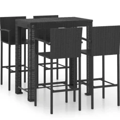 vidaXL - Tuinset - Zwart - Poly rattan