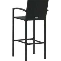 vidaXL - Tuinset - Zwart - Poly rattan