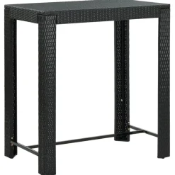 vidaXL - Tuinset - Zwart - Poly rattan