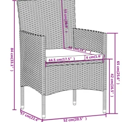 vidaXL - Tuinset - Zwart - Poly rattan - 3 stuks Online