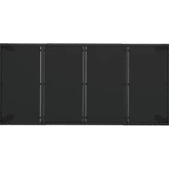 vidaXL - Tuintafel Met Glazen Blad - Zwart - Poly rattan - 190 x 90 x 75 cm