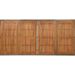 vidaXL - Tuintafel Met Houten Blad - Grijs - Poly rattan - 190 x 90 x 75 cm Clearance