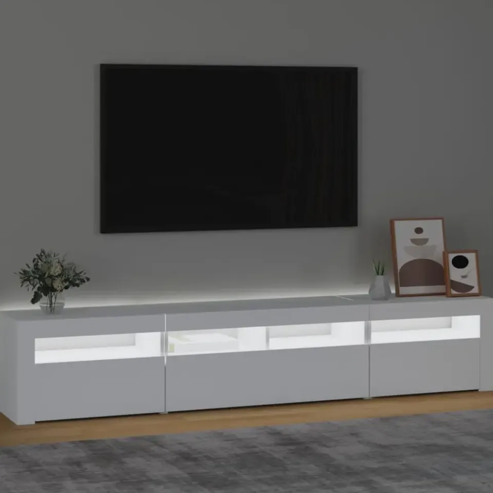 vidaXL - Tv-kast - Wit - Bewerkt hout Online