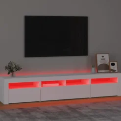 vidaXL - Tv-kast - Wit - Bewerkt hout Online