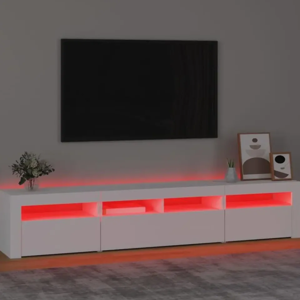 vidaXL - Tv-kast - Wit - Bewerkt hout Online