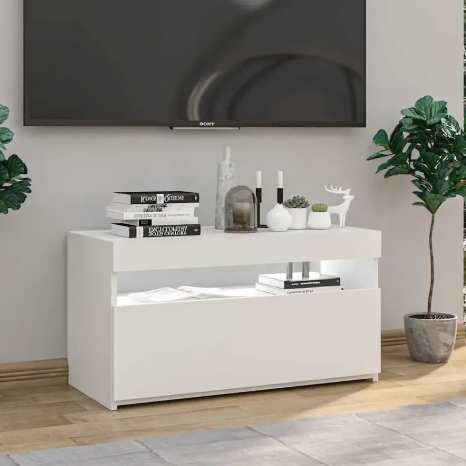 vidaXL - Tv-kast - Wit - Bewerkt hout Clearance