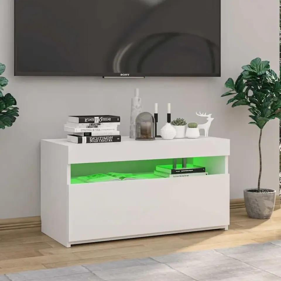 vidaXL - Tv-kast - Wit - Bewerkt hout Clearance