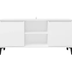 vidaXL - Tv-kast - Wit - Bewerkt hout Discount