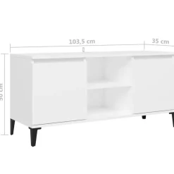 vidaXL - Tv-kast - Wit - Bewerkt hout Discount