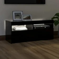 vidaXL - Tv-kast - Zwart - Bewerkt hout Online