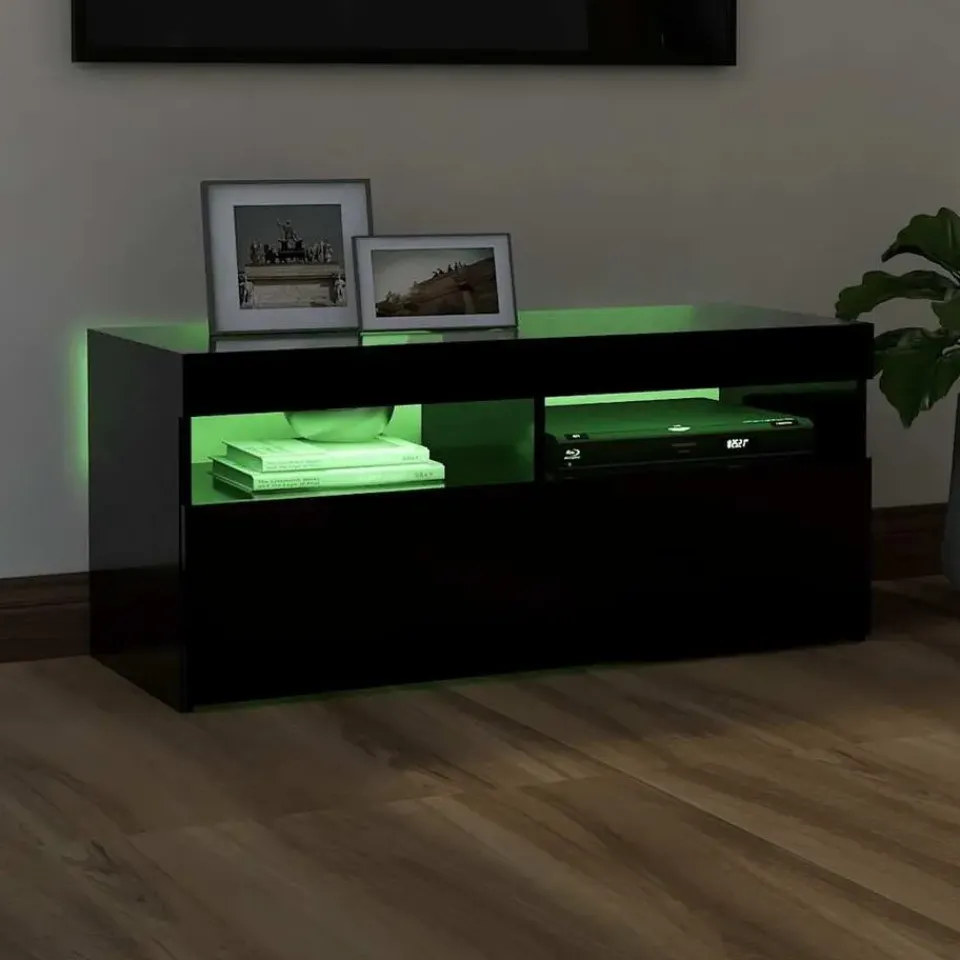 vidaXL - Tv-kast - Zwart - Bewerkt hout Online