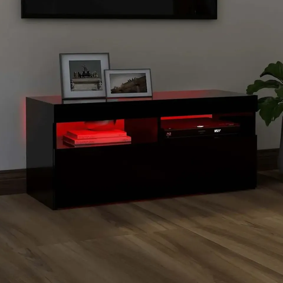 vidaXL - Tv-kast - Zwart - Bewerkt hout Online