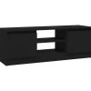 vidaXL - Tv-kast - Zwart - Bewerkt hout